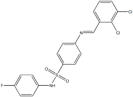 4-{[(E)-(2,3-dichlorophenyl)methylidene]amino}-N-(4-fluorophenyl)benzenesulfonamide Struktur