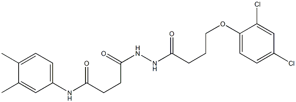 4-{2-[4-(2,4-dichlorophenoxy)butanoyl]hydrazino}-N-(3,4-dimethylphenyl)-4-oxobutanamide Struktur