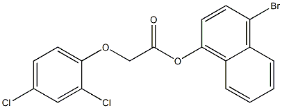 4-bromo-1-naphthyl 2-(2,4-dichlorophenoxy)acetate Struktur