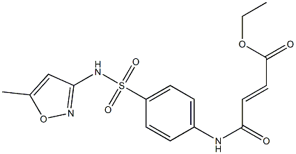 ethyl (E)-4-(4-{[(5-methyl-3-isoxazolyl)amino]sulfonyl}anilino)-4-oxo-2-butenoate Struktur