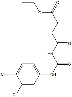 ethyl 4-{[(3,4-dichloroanilino)carbothioyl]amino}-4-oxobutanoate Struktur