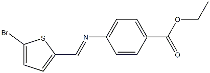 ethyl 4-{[(E)-(5-bromo-2-thienyl)methylidene]amino}benzoate Struktur