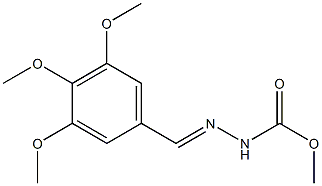 methyl 2-[(E)-(3,4,5-trimethoxyphenyl)methylidene]-1-hydrazinecarboxylate Struktur