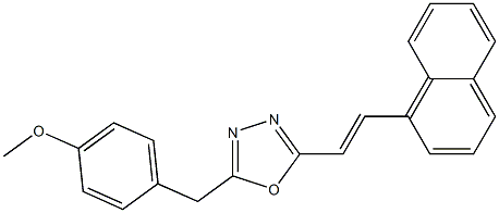 2-(4-methoxybenzyl)-5-[(E)-2-(1-naphthyl)ethenyl]-1,3,4-oxadiazole Struktur