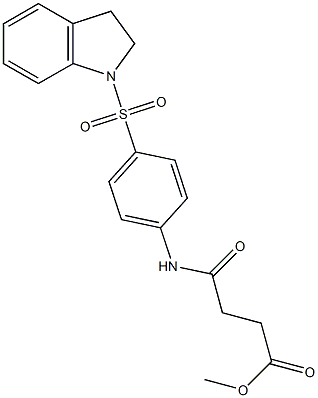 methyl 4-[4-(2,3-dihydro-1H-indol-1-ylsulfonyl)anilino]-4-oxobutanoate Struktur