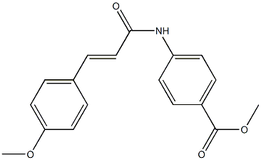 methyl 4-{[(E)-3-(4-methoxyphenyl)-2-propenoyl]amino}benzoate Struktur