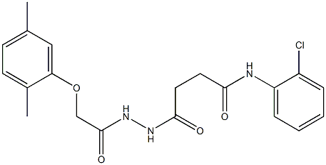 N-(2-chlorophenyl)-4-{2-[2-(2,5-dimethylphenoxy)acetyl]hydrazino}-4-oxobutanamide Struktur