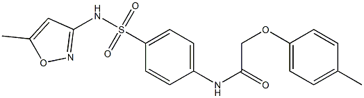 N-(4-{[(5-methyl-3-isoxazolyl)amino]sulfonyl}phenyl)-2-(4-methylphenoxy)acetamide Struktur