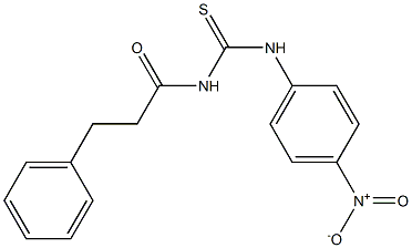 N-(4-nitrophenyl)-N'-(3-phenylpropanoyl)thiourea Struktur