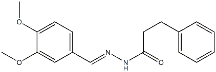 N'-[(E)-(3,4-dimethoxyphenyl)methylidene]-3-phenylpropanohydrazide Struktur