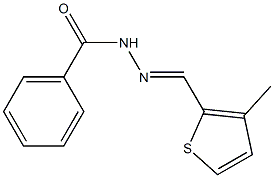 N'-[(E)-(3-methyl-2-thienyl)methylidene]benzohydrazide Struktur