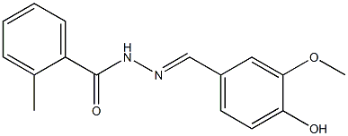 N'-[(E)-(4-hydroxy-3-methoxyphenyl)methylidene]-2-methylbenzohydrazide Struktur