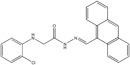 N'-[(E)-9-anthrylmethylidene]-2-(2-chloroanilino)acetohydrazide Struktur