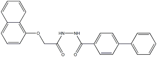 N'-[2-(1-naphthyloxy)acetyl][1,1'-biphenyl]-4-carbohydrazide Struktur