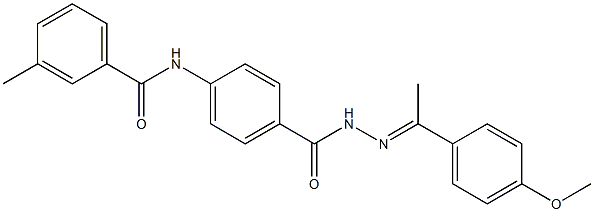 N-[4-({2-[(E)-1-(4-methoxyphenyl)ethylidene]hydrazino}carbonyl)phenyl]-3-methylbenzamide Struktur