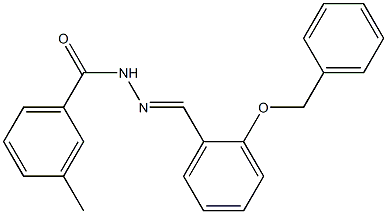 N'-{(E)-[2-(benzyloxy)phenyl]methylidene}-3-methylbenzohydrazide Struktur