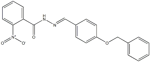 N'-{(E)-[4-(benzyloxy)phenyl]methylidene}-2-nitrobenzohydrazide Struktur