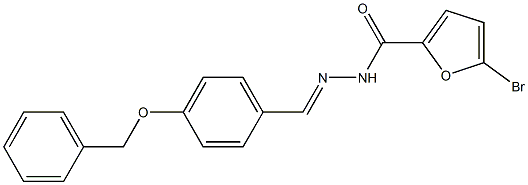 N'-{(E)-[4-(benzyloxy)phenyl]methylidene}-5-bromo-2-furohydrazide Struktur