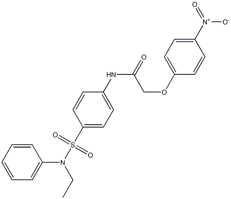 N-{4-[(ethylanilino)sulfonyl]phenyl}-2-(4-nitrophenoxy)acetamide Struktur