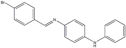 N-(4-anilinophenyl)-N-[(E)-(4-bromophenyl)methylidene]amine Struktur