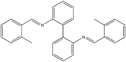 N-[(E)-(2-methylphenyl)methylidene]-N-(2'-{[(E)-(2-methylphenyl)methylidene]amino}[1,1'-biphenyl]-2-yl)amine Struktur