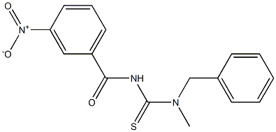 N-benzyl-N-methyl-N'-(3-nitrobenzoyl)thiourea Struktur