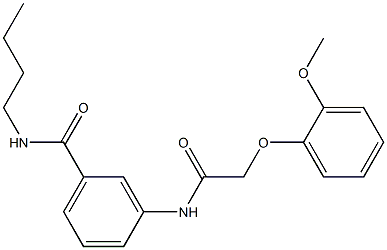 N-butyl-3-{[2-(2-methoxyphenoxy)acetyl]amino}benzamide Struktur