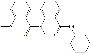 N-cyclohexyl-2-[(2-methoxybenzoyl)(methyl)amino]benzamide Struktur