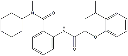 N-cyclohexyl-2-{[2-(2-isopropylphenoxy)acetyl]amino}-N-methylbenzamide Struktur