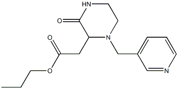 propyl 2-[3-oxo-1-(3-pyridinylmethyl)-2-piperazinyl]acetate Struktur