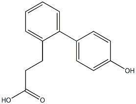 3-(4'-hydroxybiphenyl-2-yl)propanoic acid Struktur