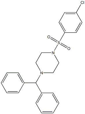 1-benzhydryl-4-[(4-chlorophenyl)sulfonyl]piperazine Struktur