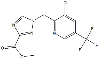 methyl 1-{[3-chloro-5-(trifluoromethyl)-2-pyridinyl]methyl}-1H-1,2,4-triazole-3-carboxylate Struktur