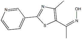 1-[4-methyl-2-(3-pyridinyl)-1,3-thiazol-5-yl]-1-ethanone oxime Struktur