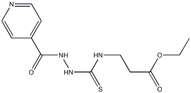 ethyl 3-{[(2-isonicotinoylhydrazino)carbothioyl]amino}propanoate Struktur