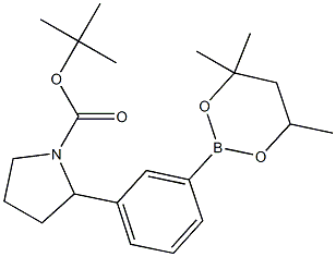 tert-Butyl 2-[3-(4,4,6-trimethyl-1,3,2-dioxaborinan-2-yl)phenyl]pyrrolidine-1-carboxylate Struktur