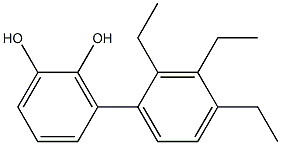 3-(2,3,4-Triethylphenyl)benzene-1,2-diol Struktur