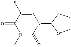 3-Methyl-1-(tetrahydrofuran-2-yl)-5-fluorouracil Struktur