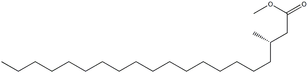 [S,(-)]-3-Methylicosanoic acid methyl ester Struktur