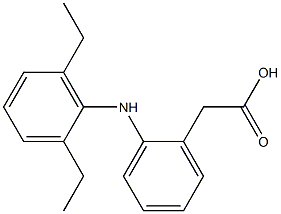 2-(2,6-Diethylphenylamino)benzeneacetic acid Struktur