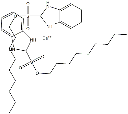 Bis(2,3-dihydro-2-nonyl-1H-benzimidazole-2-sulfonic acid)calcium salt Structure