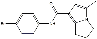 6,7-Dihydro-3-methyl-N-(4-bromophenyl)-5H-pyrrolizine-1-carboxamide Struktur