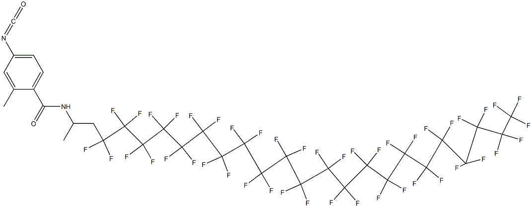 4-Isocyanato-2-methyl-N-[2-(pentatetracontafluorodocosyl)-1-methylethyl]benzamide Struktur