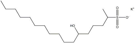 6-Hydroxyheptadecane-2-sulfonic acid potassium salt Struktur