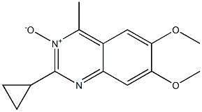 2-Cyclopropyl-4-methyl-6,7-dimethoxyquinazoline 3-oxide Struktur