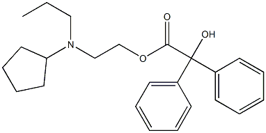 Benzilic acid 2-(cyclopentylpropylamino)ethyl ester Struktur