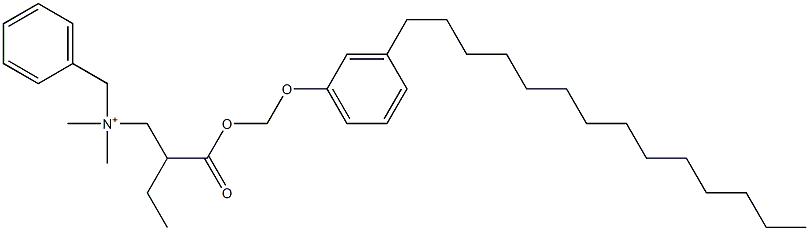 N,N-Dimethyl-N-benzyl-N-[2-[[(3-tetradecylphenyloxy)methyl]oxycarbonyl]butyl]aminium Struktur