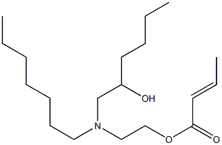 Crotonic acid 2-[N-heptyl-N-(2-hydroxyhexyl)amino]ethyl ester Struktur