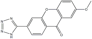 3-(1H-Tetrazol-5-yl)-7-methoxy-9H-xanthen-9-one Struktur