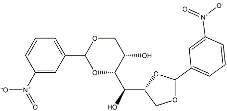 1-O,3-O:5-O,6-O-Bis(3-nitrobenzylidene)-D-glucitol Struktur